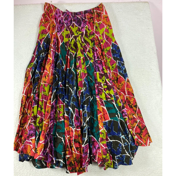 Vintage Y2K Madison Studio Patchwork Multicolor Colorful Maxi Skirt Pull On 14 - Picture 2 of 14